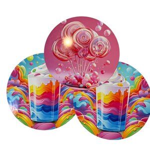 1Candy Lollipop Suckers 2 Ice Cream Signs wreath attachments DIY 8"